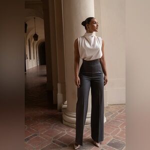 JLUXLABEL GREY NOVENA WOVEN PANTS SIZE S NWT